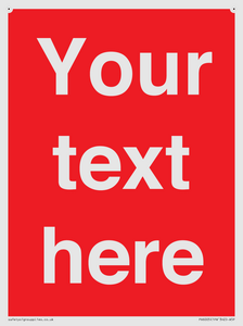 Custom Prohibition: Blank (red) sign